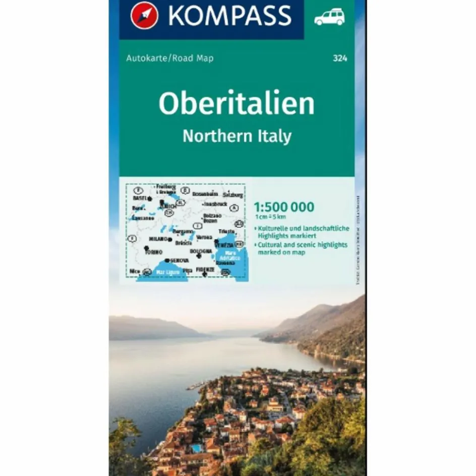 Straßenkarten|Straßenkarten^KOMPASS AUTOKARTE OBERITALIEN