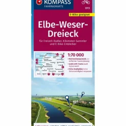 Fahrradkarten|Fahrradkarten^KOMPASS FAHRRADKARTE 3313 ELBE-WESER-DREIECK 1:70.000
