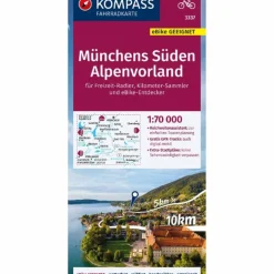 Fahrradkarten|Fahrradkarten^KOMPASS FAHRRADKARTE 3337 MÜNCHENS SÜDEN, ALPENVORLAND