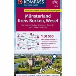 Fahrradkarten|Fahrradkarten^KOMPASS FAHRRADKARTE 3216 MÜNSTERLAND, KREIS BORKEN, WESEL