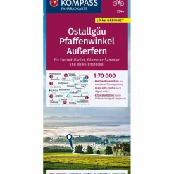 Fahrradkarten|Fahrradkarten^KOMPASS FAHRRADKARTE 3344 OSTALLGÄU, PFAFFENWINKEL