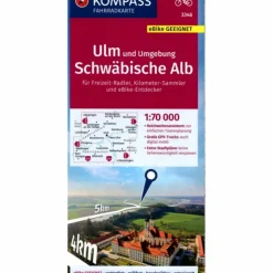 Fahrradkarten|Fahrradkarten^KOMPASS FAHRRADKARTE 3346 ULM UND UMGEBUNG, SCHWÄBISCHE ALB