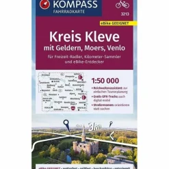 Outlet KOMPASS FAHRRADKARTE KREIS KLEVE MIT GELDERN, MOERS, VENLO 1 - Fahrradkarte Fahrradkarten|Fahrradkarten