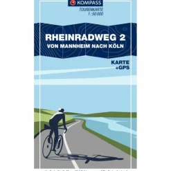 Sale KOMPASS FAHRRAD-TOURENKARTE RHEINRADWEG 2 - Fahrradkarte Fahrradkarten|Fahrradkarten