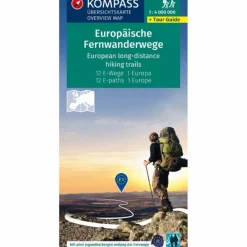 Wanderkarten Und Winterkarten|Wanderkarten Und Winterkarten^KOMPASS FERNWEGEKARTE EUROPÄISCHE FERNWANDERWEGE