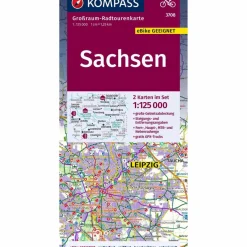 Best KOMPASS GRK 3708 SACHSEN - Fahrradkarte Fahrradkarten|Fahrradkarten