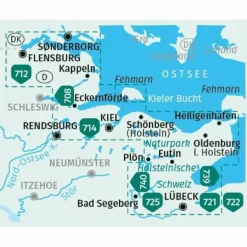 Wanderkarten Und Winterkarten|Wanderkarten Und Winterkarten^KOMPASS KARTEN-SET 724 OSTSEEKÜSTE VON LÜBECK BIS DÄNEMARK