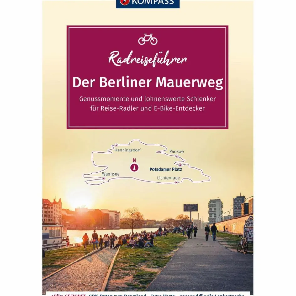 Radwanderführer Und Mountainbikeführer^KOMPASS RADREISEFÜHRER DER BERLINER MAUERWEG - Radwanderführer