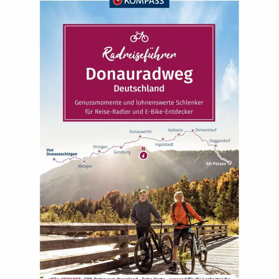 New KOMPASS RADREISEFÜHRER DONAURADWEG DEUTSCHLAND - Radwanderführer Radwanderführer Und Mountainbikeführer