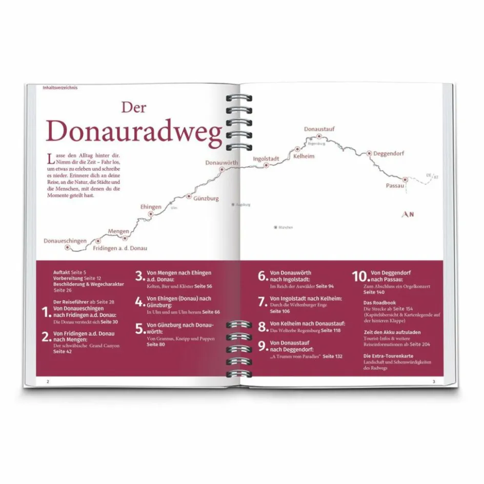 New KOMPASS RADREISEFÜHRER DONAURADWEG DEUTSCHLAND - Radwanderführer Radwanderführer Und Mountainbikeführer