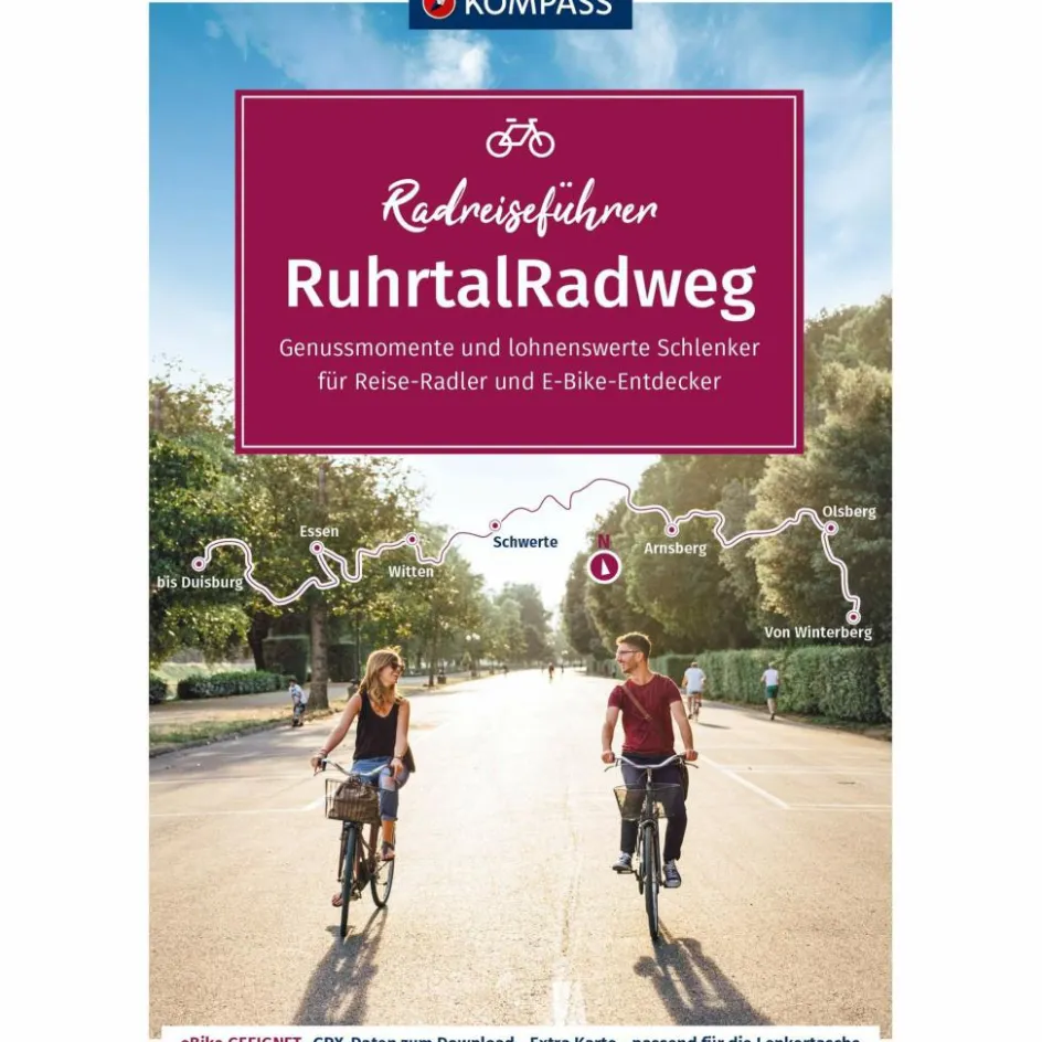 Radwanderführer Und Mountainbikeführer^KOMPASS RADREISEFÜHRER RUHRTALRADWEG - Radwanderführer