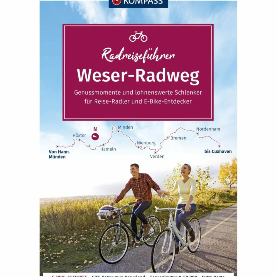 Hot KOMPASS RADREISEFÜHRER WESER-RADWEG - Radwanderführer Radwanderführer Und Mountainbikeführer