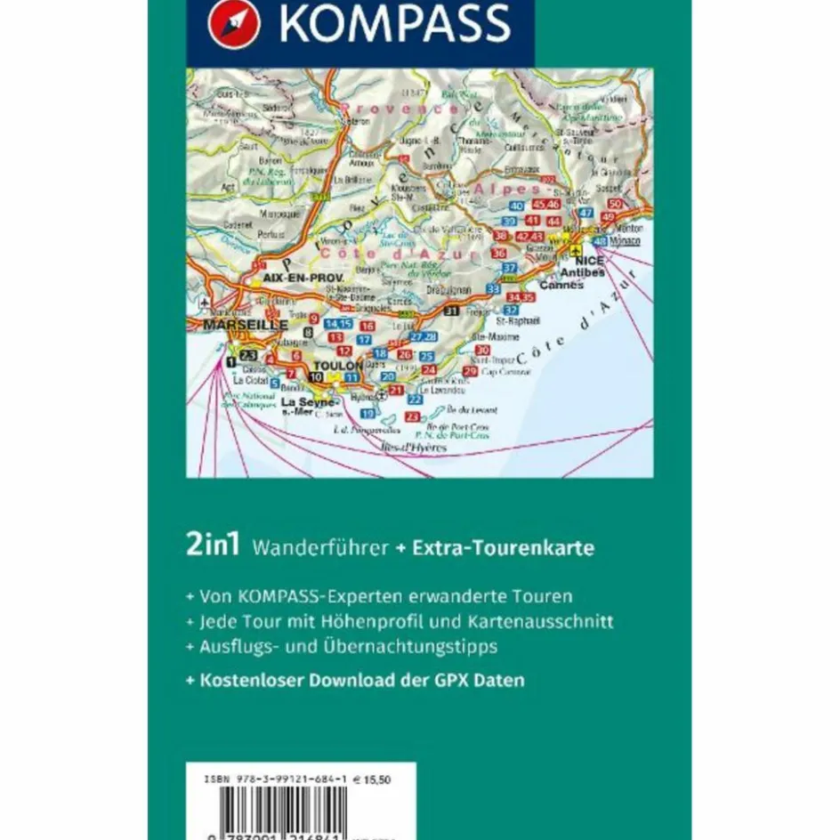 Best KOMPASS WANDERFÜHRER CÔTE D'AZUR Wanderführer