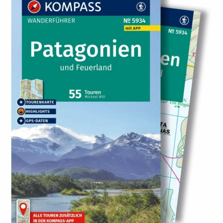 Wanderführer^KOMPASS WANDERFÜHRER PATAGONIEN UND FEUERLAND, 55 TOUREN