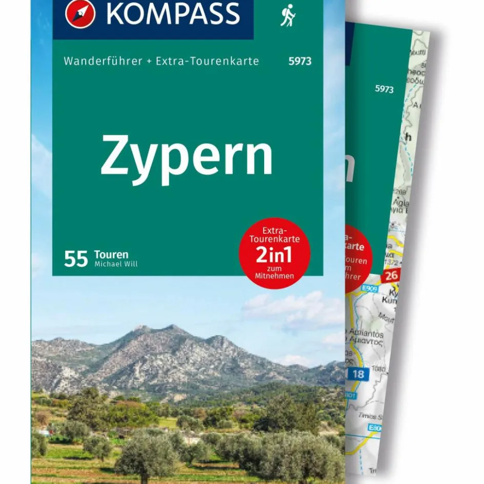Wanderführer^KOMPASS WANDERFÜHRER ZYPERN, 55 TOUREN MIT EXTRA-TOURENKARTE