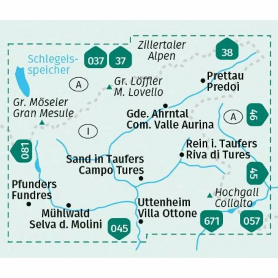 Wanderkarten Und Winterkarten|Wanderkarten Und Winterkarten^KOMPASS WANDERKARTE 082 AHRNTALER BERGE