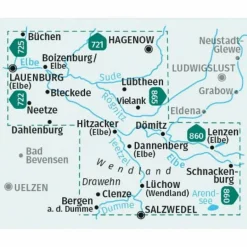 Wanderkarten Und Winterkarten|Wanderkarten Und Winterkarten^KOMPASS WANDERKARTE 862 BIOSPHÄRENREGION ELBTALAUE-WENDLAND