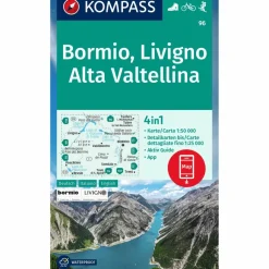 Discount KOMPASS WANDERKARTE 96 BORMIO, LIVIGNO, ALTA VALTELLINA Wanderkarten Und Winterkarten|Wanderkarten Und Winterkarten