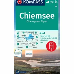 Wanderkarten Und Winterkarten|Wanderkarten Und Winterkarten^KOMPASS WANDERKARTE 10 CHIEMSEE, CHIEMGAUER ALPEN
