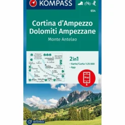 KOMPASS WANDERKARTE 654 CORTINA D'AMPEZZO Wanderkarten Und Winterkarten|Wanderkarten Und Winterkarten