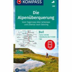 Wanderkarten Und Winterkarten|Wanderkarten Und Winterkarten^KOMPASS WANDERKARTE 289 DIE ALPENÜBERQUERUNG