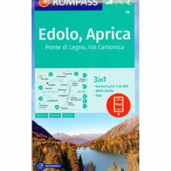 New KOMPASS WANDERKARTE 94 EDOLO, APRICA, PONTE DI LEGNO Wanderkarten Und Winterkarten|Wanderkarten Und Winterkarten