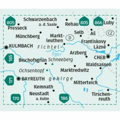 Wanderkarten Und Winterkarten|Wanderkarten Und Winterkarten^KOMPASS WANDERKARTE 191 FICHTELGEBIRGE, BAYREUTH