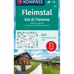 Wanderkarten Und Winterkarten|Wanderkarten Und Winterkarten^KOMPASS WANDERKARTE 655 FLEIMSTAL / VAL DI FIEMME