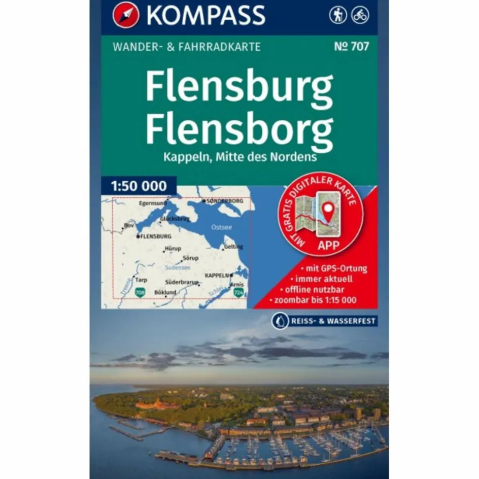 Hot KOMPASS WANDERKARTE 707 FLENSBURG Wanderkarten Und Winterkarten|Wanderkarten Und Winterkarten