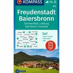 KOMPASS WANDERKARTE 878 FREUDENSTADT, BAIERSBRONN Wanderkarten Und Winterkarten|Wanderkarten Und Winterkarten
