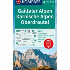 Wanderkarten Und Winterkarten|Wanderkarten Und Winterkarten^KOMPASS WANDERKARTE 60 GAILTALER ALPEN, KARNISCHE ALPEN