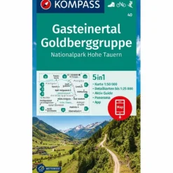 Hot KOMPASS WANDERKARTE 40 GASTEINERTAL, GOLDBERGGRUPPE Wanderkarten Und Winterkarten|Wanderkarten Und Winterkarten
