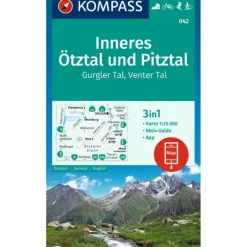 Wanderkarten Und Winterkarten|Wanderkarten Und Winterkarten^KOMPASS WANDERKARTE 042 INNERES ÖTZTAL UND PITZTAL