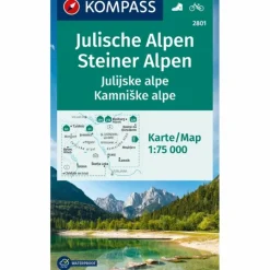Wanderkarten Und Winterkarten|Wanderkarten Und Winterkarten^KOMPASS WANDERKARTE 2801 JULISCHE ALPEN
