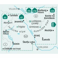 Wanderkarten Und Winterkarten|Wanderkarten Und Winterkarten^KOMPASS WANDERKARTE 2801 JULISCHE ALPEN