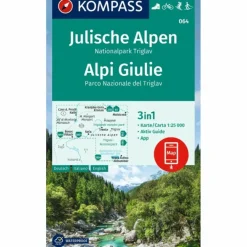 Clearance KOMPASS WANDERKARTE 064 JULISCHE ALPEN, NATIONALPARK TRIGLAV Wanderkarten Und Winterkarten|Wanderkarten Und Winterkarten