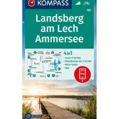 Clearance KOMPASS WANDERKARTE 189 LANDSBERG AM LECH, AMMERSEE 1:50.000 Wanderkarten Und Winterkarten|Wanderkarten Und Winterkarten