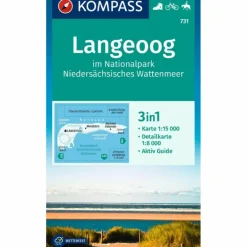 Wanderkarten Und Winterkarten|Wanderkarten Und Winterkarten^KOMPASS WANDERKARTE 731 LANGEOOG