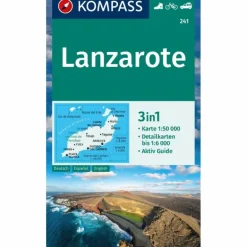 Clearance KOMPASS WANDERKARTE 241 LANZAROTE 1:50.000 Wanderkarten Und Winterkarten|Wanderkarten Und Winterkarten