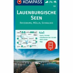 New KOMPASS WANDERKARTE 721 LAUENBURGISCHE SEEN, RATZEBURG Wanderkarten Und Winterkarten|Wanderkarten Und Winterkarten
