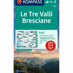 Wanderkarten Und Winterkarten|Wanderkarten Und Winterkarten^KOMPASS WANDERKARTE 103 LE TRE VALLI BRESCIANE 1:50.000
