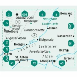 Sale KOMPASS WANDERKARTE 24 LECHTALER ALPEN, HORNBACHKETTE Wanderkarten Und Winterkarten|Wanderkarten Und Winterkarten