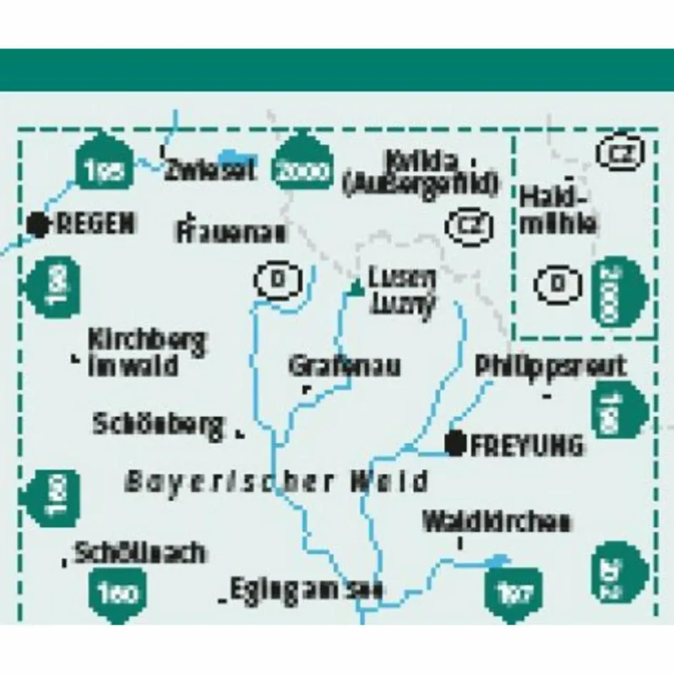 Discount KOMPASS WANDERKARTE 196 MITTLERER BAYERISCHER WALD 1:50.000 Wanderkarten Und Winterkarten|Wanderkarten Und Winterkarten