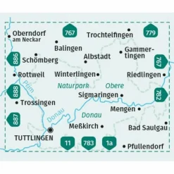 Outlet KOMPASS WANDERKARTE 781 NATURPARK OBERE DONAU - ALBSTADT Wanderkarten Und Winterkarten|Wanderkarten Und Winterkarten