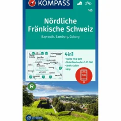 Wanderkarten Und Winterkarten|Wanderkarten Und Winterkarten^KOMPASS WANDERKARTE 165 NÖRDLICHE FRÄNKISCHE SCHWEIZ