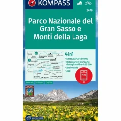 Wanderkarten Und Winterkarten|Wanderkarten Und Winterkarten^KOMPASS WANDERKARTE 2476 PARCO NAZIONALE DEL GRAN SASSO