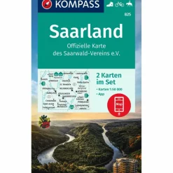 Wanderkarten Und Winterkarten|Wanderkarten Und Winterkarten^KOMPASS WANDERKARTE 825 SAARLAND