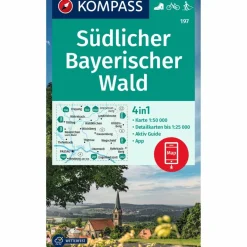 Wanderkarten Und Winterkarten|Wanderkarten Und Winterkarten^KOMPASS WANDERKARTE 197 SÜDLICHER BAYERISCHER WALD 1:50.000