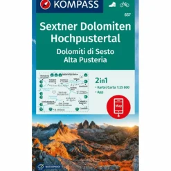 Wanderkarten Und Winterkarten|Wanderkarten Und Winterkarten^KOMPASS WANDERKARTE 657 SEXTNER DOLOMITEN, HOCHPUSTERTAL