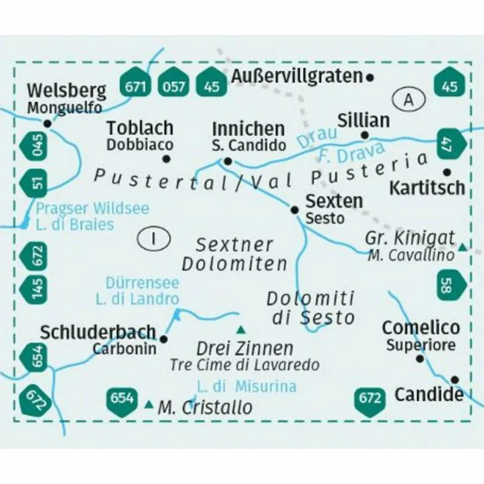 Wanderkarten Und Winterkarten|Wanderkarten Und Winterkarten^KOMPASS WANDERKARTE 657 SEXTNER DOLOMITEN, HOCHPUSTERTAL